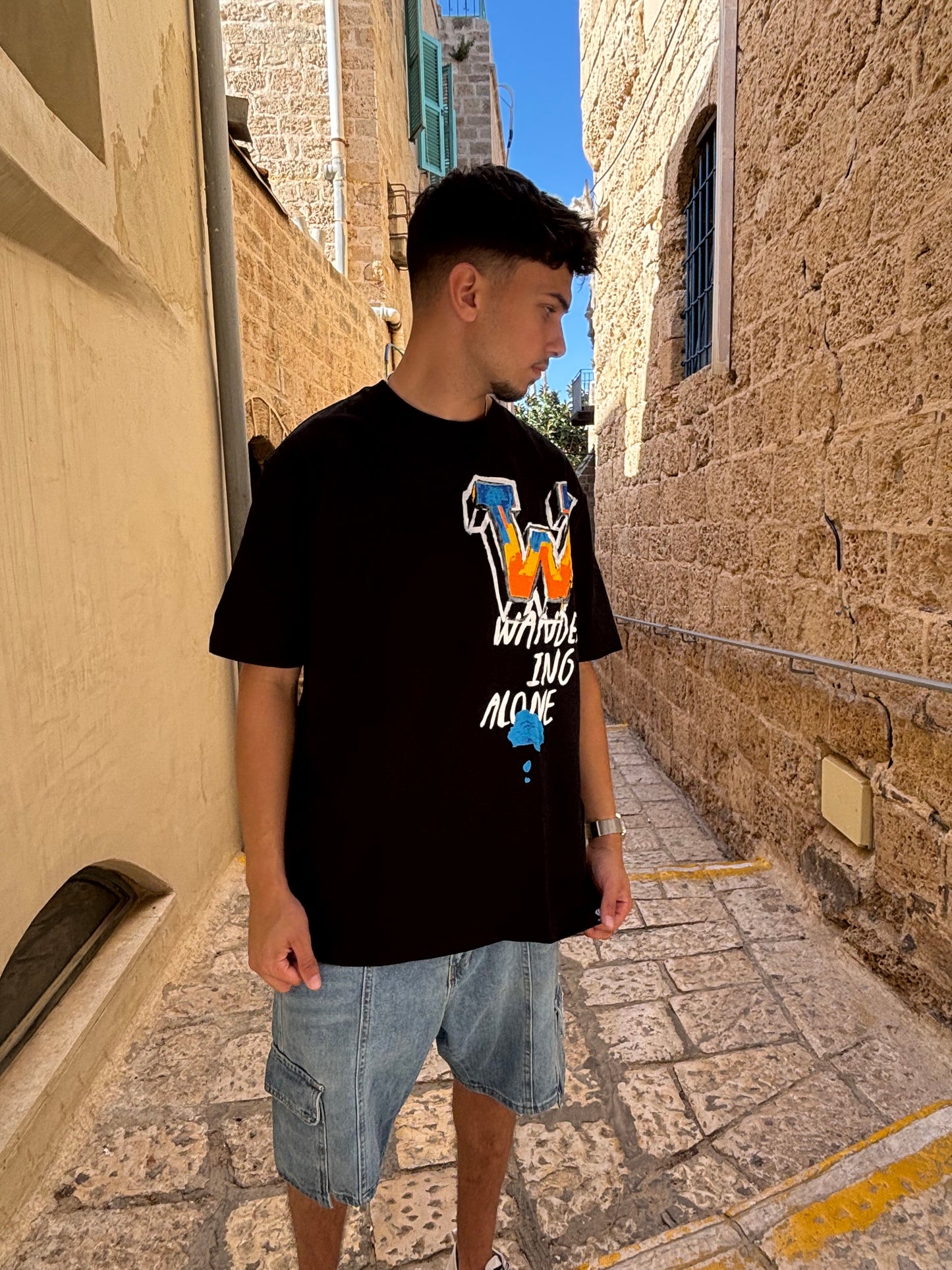 W-חולצה קצרה(שחור)