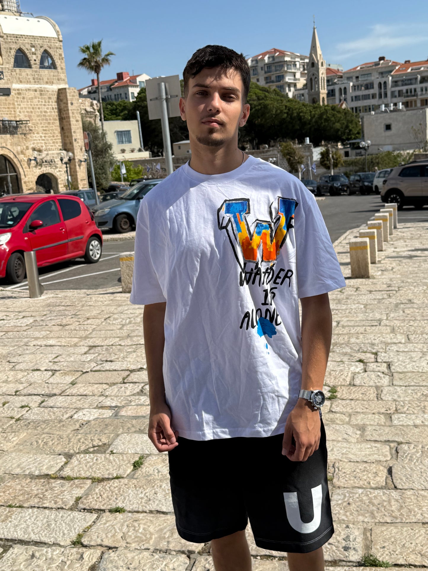 W-חולצה קצרה (לבן)