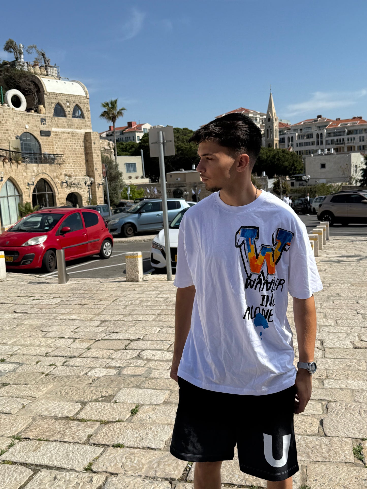 W-חולצה קצרה (לבן)