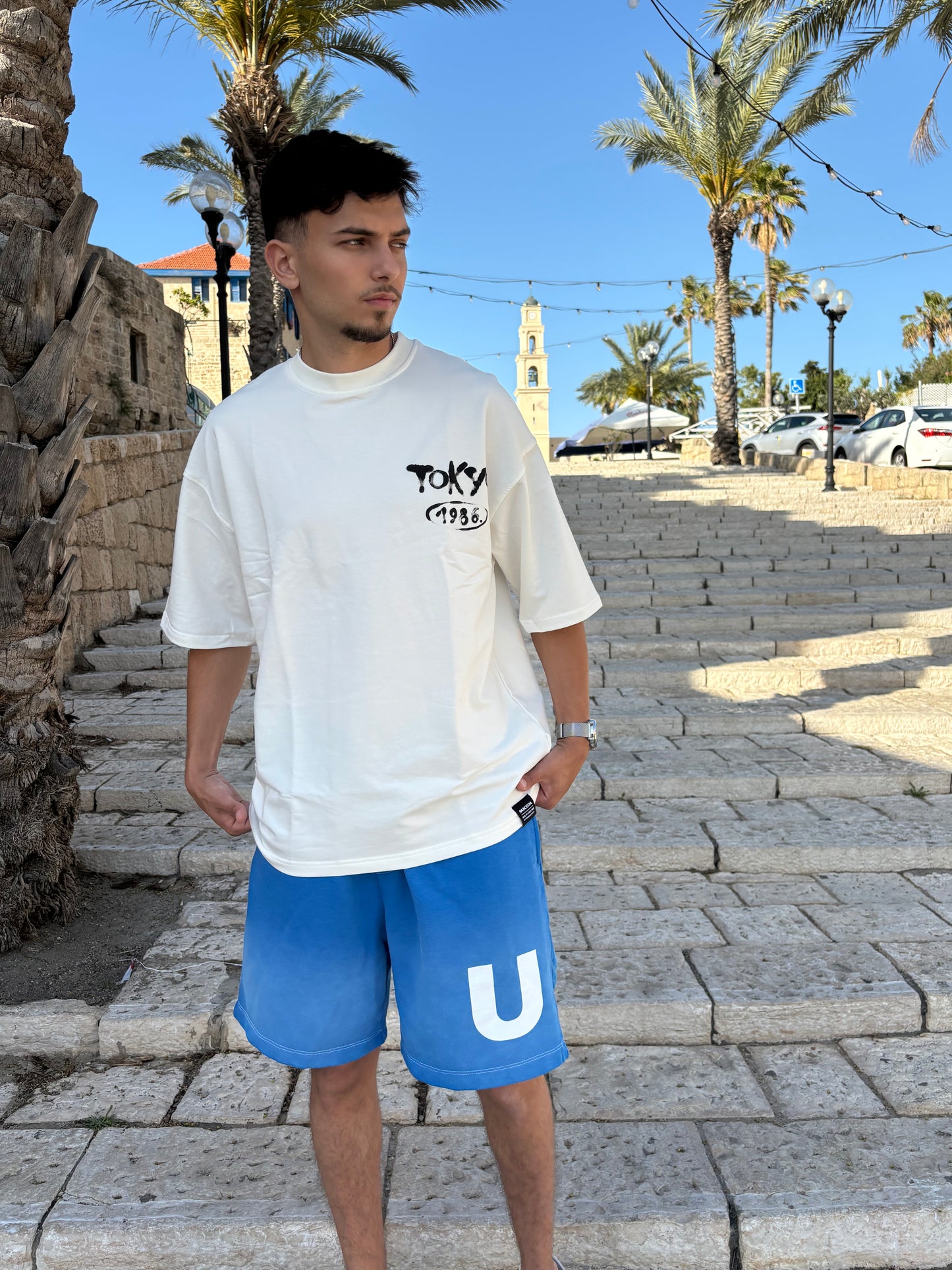 UNAFFECTED- (כחול) מכנס קצר