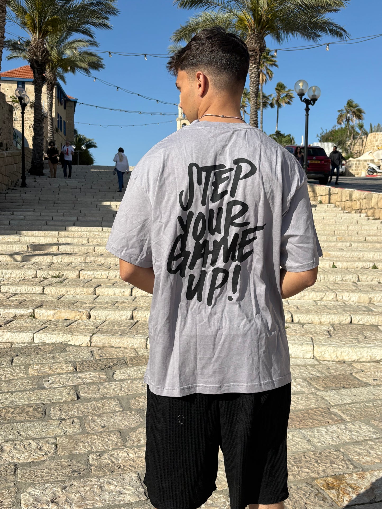 STEP -חולצה קצרה (אפור)